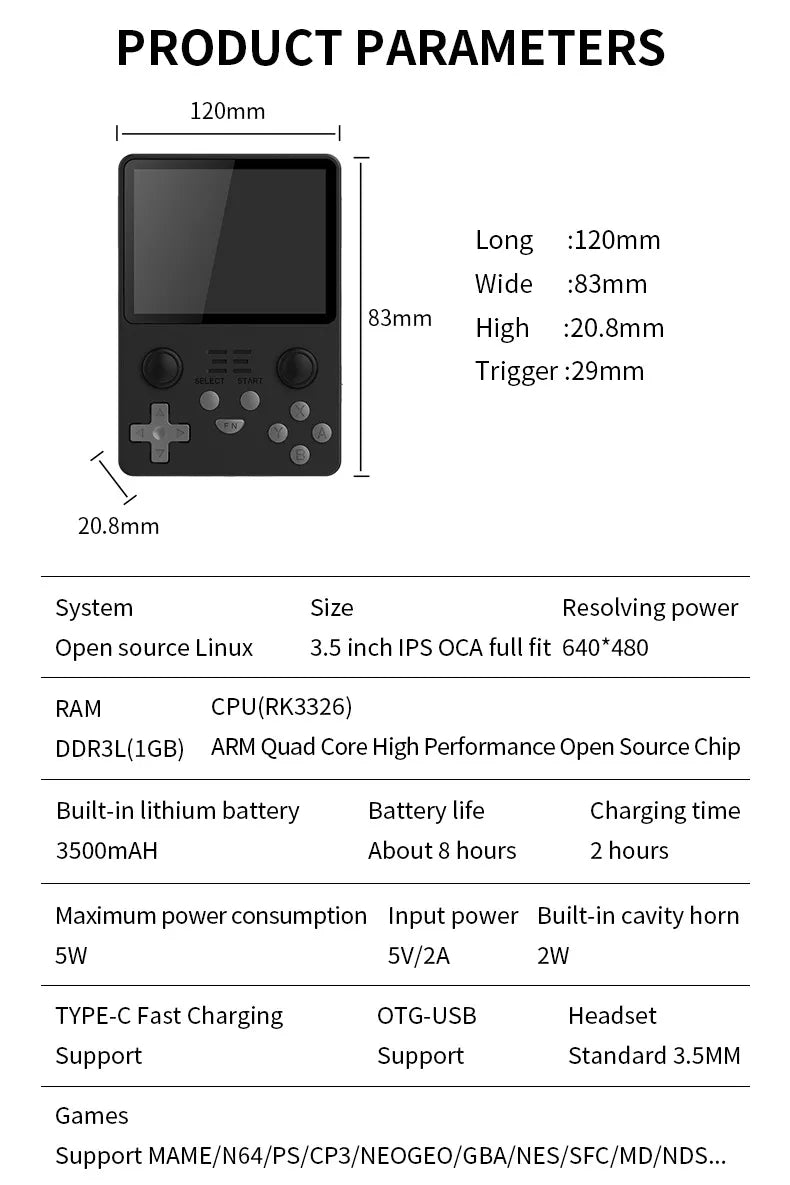 RGB20s Home Game Console HD Nostalgic Retro